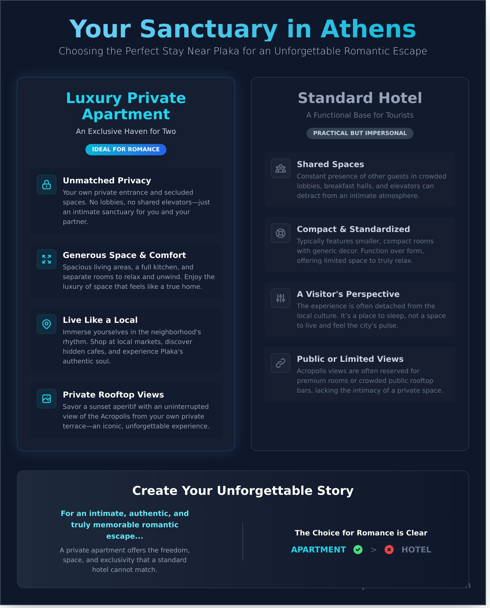 Stay Near Plaka, Athens: Your Guide to the City’s Most Romantic Neighborhood - Infographic